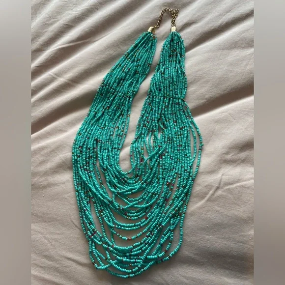 Stunning turquoise beaded necklace - Picture 1 of 3